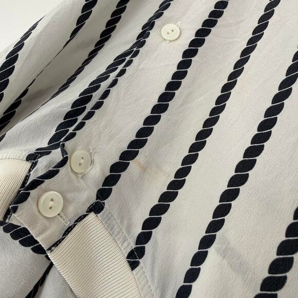 SILK STRIPED THEORY TOP - Picture 4 of 6